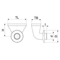 Schlösser Ablauftrichter doppelt mit Rosette, 1" AG, verchromt... SCHLOESSER-0082032051001 4044997207192 (Abb. 1)