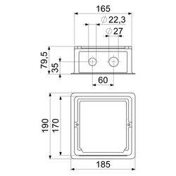 Schlösser Wandeinbaukasten ohne Abdeckung, 1-fach... SCHLOESSER-0082061503001 4044997201022 (Abb. 1)