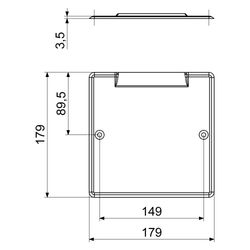 Schlösser Abdeckung mit Schrauben, 1-fach, Chrom-Nickel-Stahl, mattiert... SCHLOESSER-0082061504001 4044997201039 (Abb. 1)