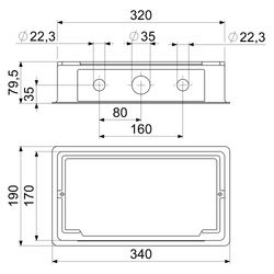 Schlösser Wandeinbaukasten ohne Abdeckung, 2-fach... SCHLOESSER-0082081501001 4044997201046 (Abb. 1)