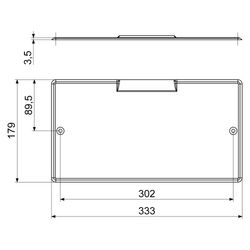 Schlösser Abdeckung mit Schrauben, 2-fach, Chrom-Nickel-Stahl, mattiert... SCHLOESSER-0082081502001 4044997201053 (Abb. 1)