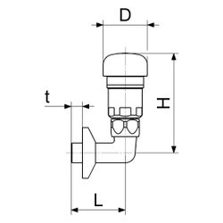 Schlösser Rohrbelüfter Bauform D, mit Anschlussbogen und Rosette, DVGW-geprüf... SCHLOESSER-0082111550001 4044997184431 (Abb. 1)