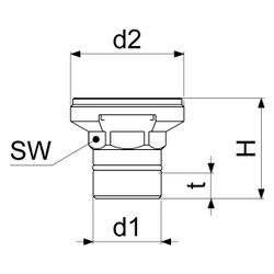 Schlösser Auslauf für Systemtrenner mit L-Dichtung, O-Ring, Rückflussverhinde... SCHLOESSER-0082511510001 4044997205235 (Abb. 1)