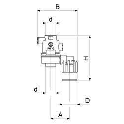 Schlösser Systemtrenner BA4 mit Ablauftrichter, DN 15, verchromt matt, DVGW-g... SCHLOESSER-0082511550001 4044997203286 (Abb. 1)