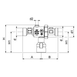 Schlösser Systemtrenner BA, DN 20, 1" AG x 1" AG... SCHLOESSER-0082702000001 4044997236710 (Abb. 1)