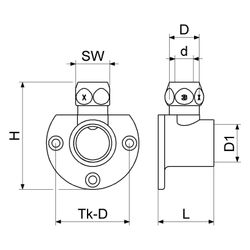 Schlösser Wandscheibe mit Quetschverschraubung, DN 10, 1/2" x 3/8" x 10mm, ve... SCHLOESSER-0083721510001 4044997248058 (Abb. 1)