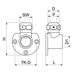 Schlösser Wandscheibe mit Quetschverschraubung, DN 12, 1/2" x 1/2" x 12mm, ve... SCHLOESSER-0083721512001 4044997248065 (Abb. 1)