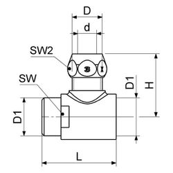 Schlösser T-Stück mit einer Quetschverschraubung, DN 10, IG x AG 1/2", 3/8" x... SCHLOESSER-0083731510001 4044997248072 (Abb. 1)