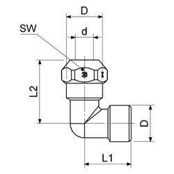 Schlösser Winkel mit 1 Quetschverschraubung, DN 10, 1/2" x 1/2" x 10mm, verch... SCHLOESSER-0083921510001 4044997248157 (Abb. 1)