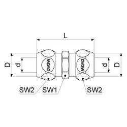 Schlösser Doppel-Quetschverschraubung, DN 10, 3/8" x 10mm, verchromt, DVGW-ge... SCHLOESSER-0083941010001 4044997248218 (Abb. 1)