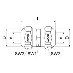 Schlösser Doppel-Quetschverschraubung, DN 12, 1/2" x 12mm, verchromt, DVGW-ge... SCHLOESSER-0083941512001 4044997248232 (Abb. 1)