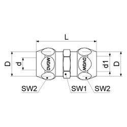 Schlösser Doppel-Quetschverschraubung, reduziert DN 10, 3/8" x 10mm x 8mm, Ch... SCHLOESSER-0083961008001 4044997248256 (Abb. 1)