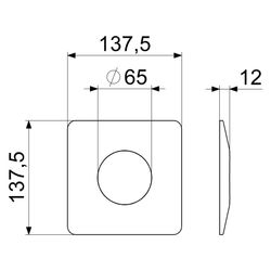 Schlösser Blindabdeckung mit Rosette, Haube, zwei Distanzringe, verchromt... SCHLOESSER-0015002300001 4044997167168 (Abb. 1)
