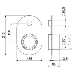 Schlösser Rosette einteilig für Montageblock, bestehend aus Rosette und Zylin... SCHLOESSER-0090210300001 4044997181652 (Abb. 1)