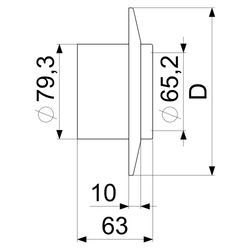 Schlösser Rosette zweiteilig, mit Innentubus, 125mm, Aufschubhöhe 41mm, verch... SCHLOESSER-0090210100001 4044997168493 (Abb. 1)
