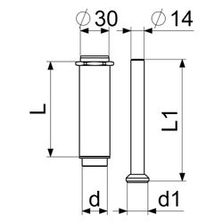 Schlösser Anschlussstück für Ventilzähler, 1/2" x 60mm... SCHLOESSER-0092300100001 4044997169704 (Abb. 1)