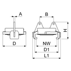 Schlösser Schnellkupplung, Blindkupplung Messing, passend für alle Größen... SCHLOESSER-GA33901000001 4044997162569 (Abb. 1)