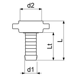 Schlösser Messing-Schlauchverschraubung, schwere Ausführung, 2-teilig, flachd... SCHLOESSER-GA34010000001 4044997162644 (Abb. 1)