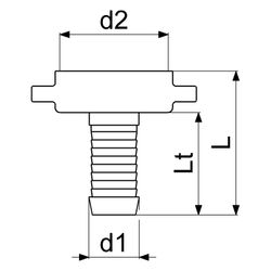Schlösser Messing-Schlauchverschraubung, schwere Ausführung, 2-teilig, flachd... SCHLOESSER-GA34028000001 4044997162729 (Abb. 1)