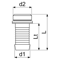 Schlösser Messing-Schlauchverschraubung, schwere Ausführung, 1-teilig, flachd... SCHLOESSER-GA34042000001 4044997162750 (Abb. 1)