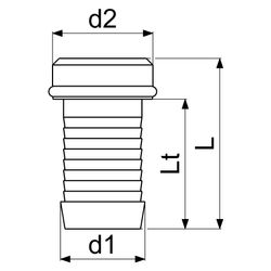 Schlösser Messing-Schlauchverschraubung, schwere Ausführung, 1-teilig, flachd... SCHLOESSER-GA34043000001 4044997162767 (Abb. 1)