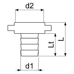 Schlösser Messing-Schlauchverschraubung, 2-teilig, flachdichtend, 3/4" x 1", ... SCHLOESSER-GA34102000001 4044997162828 (Abb. 1)