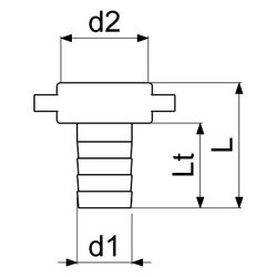 Schlösser Messing-Schlauchverschraubung, 2-teilig, flachdichtend, 5/8" x 3/4"... SCHLOESSER-GA34106000001 4044997162859 (Abb. 1)