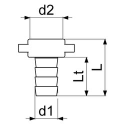 Schlösser Messing-Schlauchverschraubung, 2-teilig, flachdichtend, 1/2" x 1/2"... SCHLOESSER-GA34111000001 4044997162866 (Abb. 1)