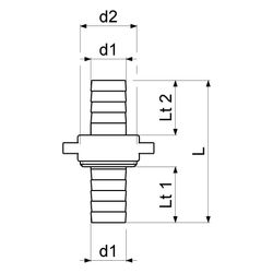 Schlösser Messing-Schlauchverschraubung, 3-teilig, flachdichtend, 5/8" x 3/4"... SCHLOESSER-GA34136000001 4044997162958 (Abb. 1)