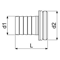 Schlösser Vaterteil mit Wulst und Dichtung, 1" x 1 1/4", Messing... SCHLOESSER-GA34163000001 4044997163085 (Abb. 1)