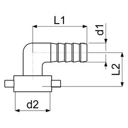 Schlösser Winkelverschraubung flachdichtend, 1/2" x 3/4", Messing blank... SCHLOESSER-GA34191000001 4044997163160 (Abb. 1)