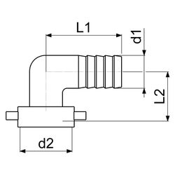 Schlösser Winkelverschraubung flachdichtend, 3/4" x 1", Messing blank... SCHLOESSER-GA34192000001 4044997163184 (Abb. 1)