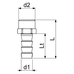 Schlösser Sauger Schlauchstutzen, Tülle 3/8", 3/8" AG, Messing... SCHLOESSER-GA34350000001 4044997163467 (Abb. 1)
