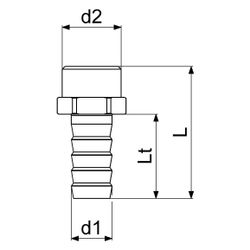 Schlösser Sauger Schlauchstutzen, Tülle 5/8", 1/2" AG, Messing... SCHLOESSER-GA34329000001 4044997178973 (Abb. 1)