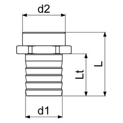 Schlösser Sauger Schlauchstutzen, Tülle 1 1/2", 1 1/2" AG, Messing... SCHLOESSER-GA34355000001 4044997163511 (Abb. 1)