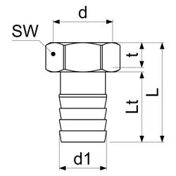Schlösser 2/3-Verschraubung mit Sechskantüberwurfmutter, 3/4", Tülle 3/4" IG,... SCHLOESSER-GA34392000001 4044997227862 (Abb. 1)