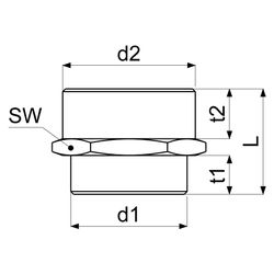 Schlösser Reduziernippel 1 1/4" AG x 1 1/2" AG, flachdichtend, Messing... SCHLOESSER-GA34425000001 4044997163795 (Abb. 1)