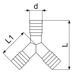 Schlösser Messing Y-Schlauchverbinder, 120 Grad, 5/8", blank... SCHLOESSER-GA34982000001 4044997188545 (Abb. 1)