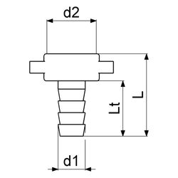 Schlösser Messing-Schlauchverschraubung, 2-teilig, flachdichtend, 3/8" x 1/2"... SCHLOESSER-GA35100000001 4044997164037 (Abb. 1)