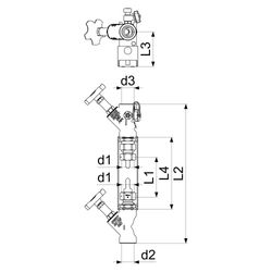 Schlösser Wasserzähler-Einbaugarnitur Kommunal mit Steigrohr, Q3 10m3/h, 1 1/... SCHLOESSER-KO22253270001 4044997251782 (Abb. 1)