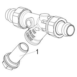 Schlösser Schmutzfänger mit Pressanschluss AG, ohne Entleerung, DN 20, Press-... SCHLOESSER-0010821800001 4044997159514 (Abb. 1)