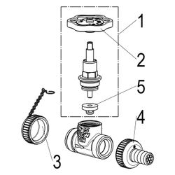 Schlösser Kesselfüllventil, DN 15, Eingang mit Kappe und Kette 3/4", Ausgang ... SCHLOESSER-0011341500001 4044997184813 (Abb. 1)