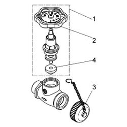 Schlösser Kesselentleerventil, DN 15, Eingang mit 1/2" AG, Ausgang 3/4" mit K... SCHLOESSER-0011361500001 4044997111024 (Abb. 1)