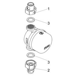 Schlösser Waschtischzähler Bauart WETW, für KW bis 90 Grad C, Q3 2,5m3/h, Ein... SCHLOESSER-00125T0806001 4044997221693 (Abb. 1)