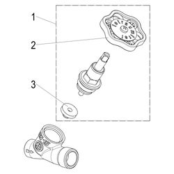Schlösser Schrägsitzventil ohne Entleerung, ohne Lötverschraubung, mit steige... SCHLOESSER-0014501500001 4044997112977 (Abb. 1)