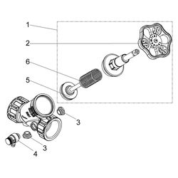 Schlösser KFR-Ventil mit Muffenanschluss, Entleerung und steigender Spindel, ... SCHLOESSER-0016203200001 4044997116968 (Abb. 1)