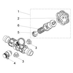 Schlösser KFR-Ventil mit Pressanschluss IG, Entleerung und nichtsteigender Sp... SCHLOESSER-0016381500001 4044997172452 (Abb. 1)