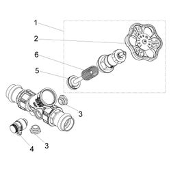 Schlösser KFR-Ventil mit Pressanschluss IG, Entleerung und nichtsteigender Sp... SCHLOESSER-0016382200001 4044997172476 (Abb. 1)