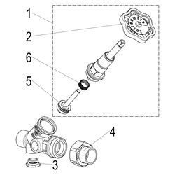 Schlösser KFR-Ventil ohne Entleerung, mit Lötverschraubung im Ausgang und ste... SCHLOESSER-0016401800001 4044997117750 (Abb. 1)