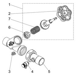 Schlösser KFR-Ventil mit Entleerung in der Verschraubung im Ausgang, mit stei... SCHLOESSER-0016455400001 4044997117903 (Abb. 1)